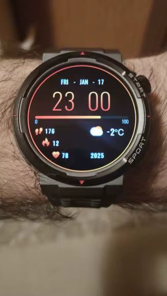 Montre Connectée AMOLED 1,43″ avec Appels Bluetooth – TacticalEdge