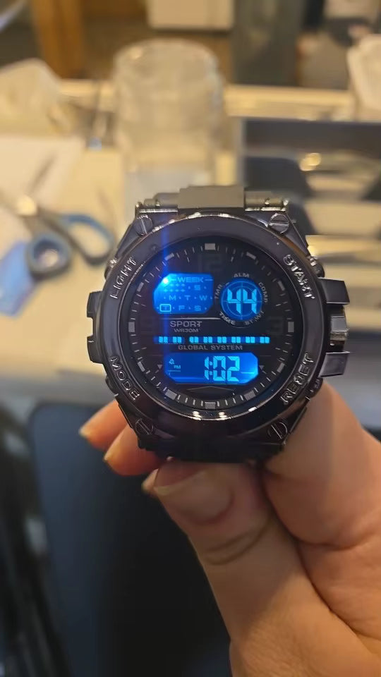 Montre Homme Sportive Multifonctions Outdoor LED - TacticalEdge