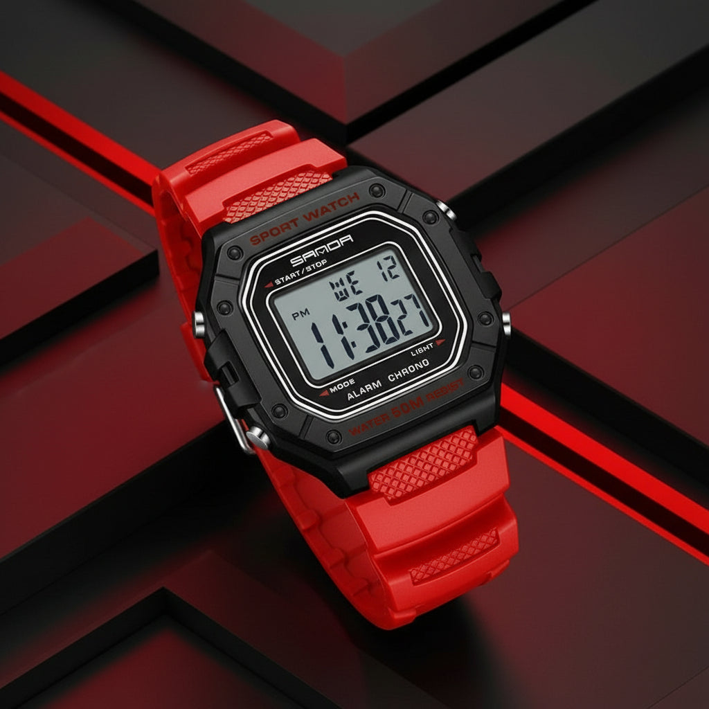 Montre Homme Tactique – Grand Affichage & Chronomètre