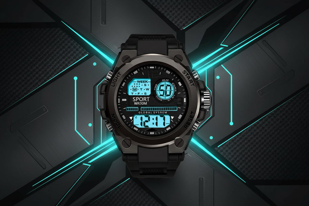 Montre Homme Sportive Multifonctions Outdoor LED - TacticalEdge