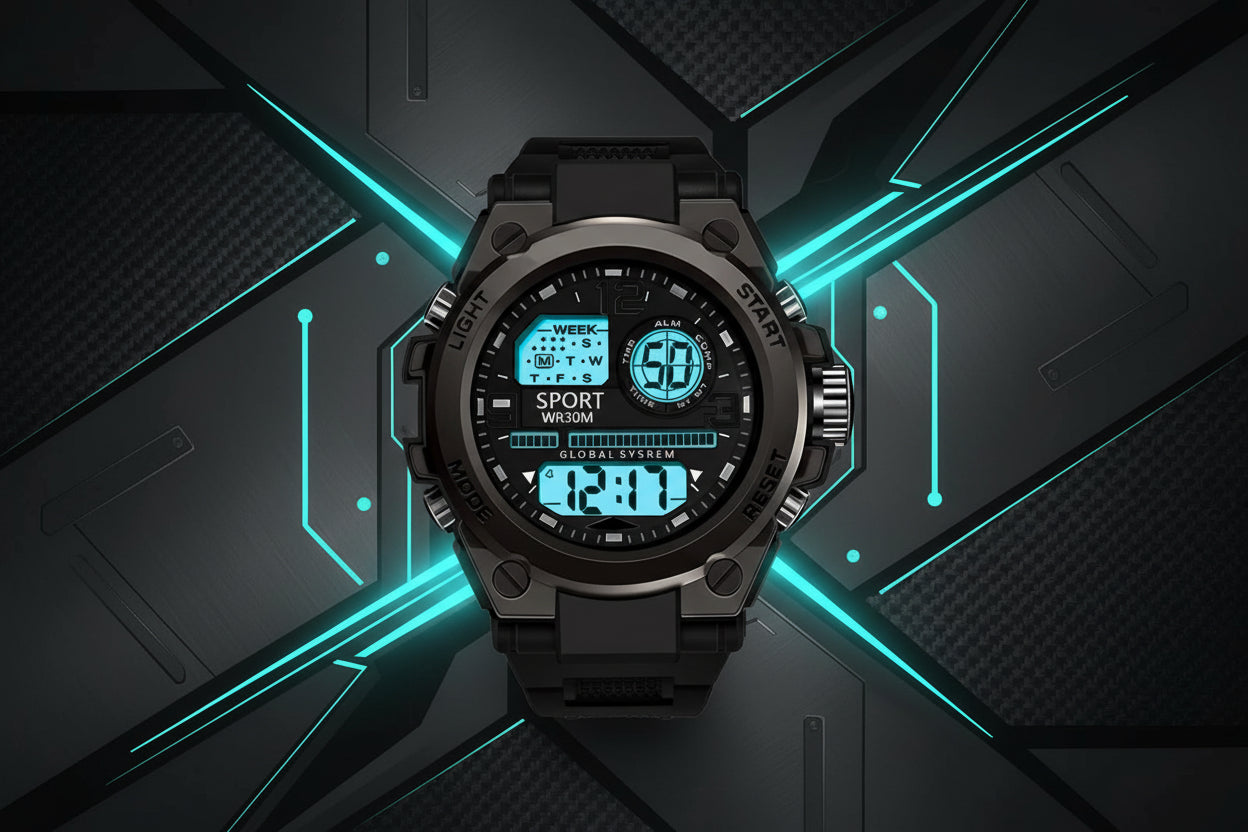 Montre Homme Sportive Multifonctions Outdoor LED - TacticalEdge