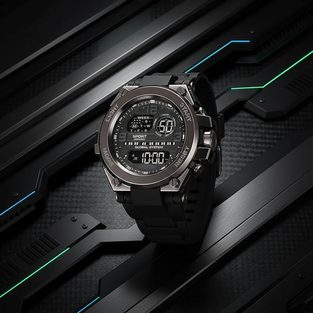 Montre Homme Sportive Multifonctions Outdoor LED - TacticalEdge