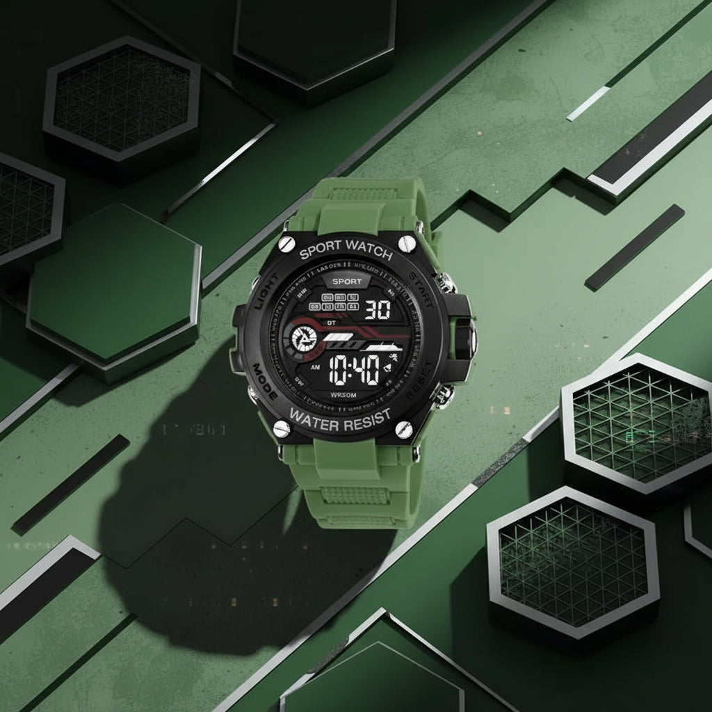 TacticalEdge – Montre Tactique Homme LED Étanche | Sport & Militaire