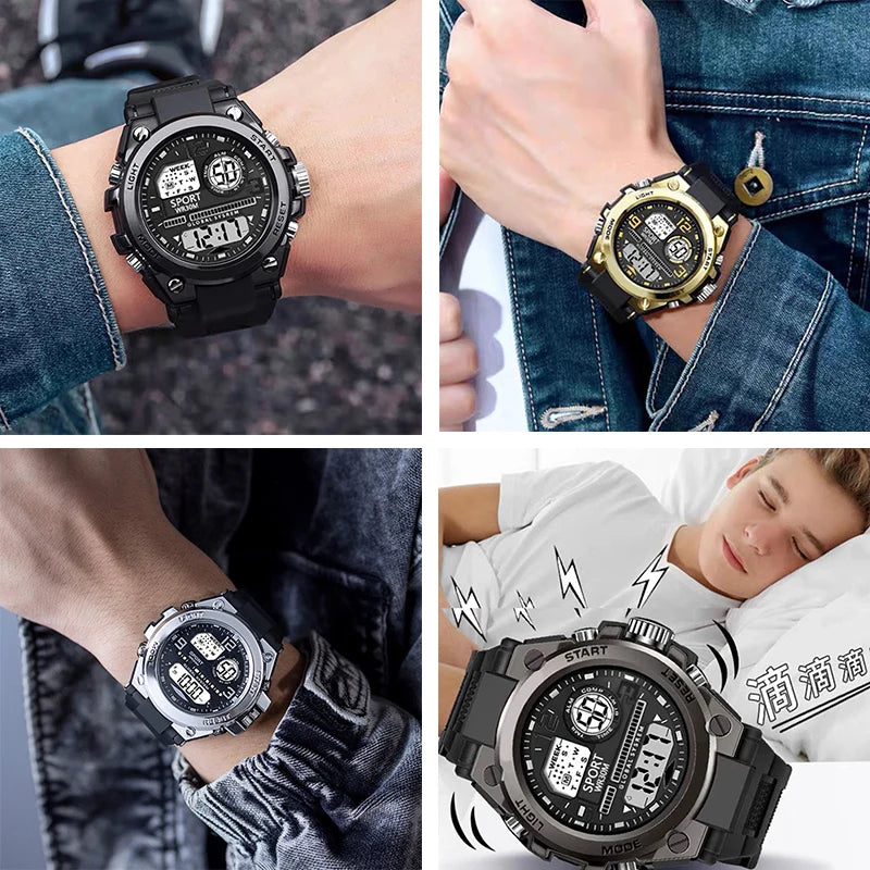 Montre Homme Sportive Multifonctions Outdoor LED - TacticalEdge