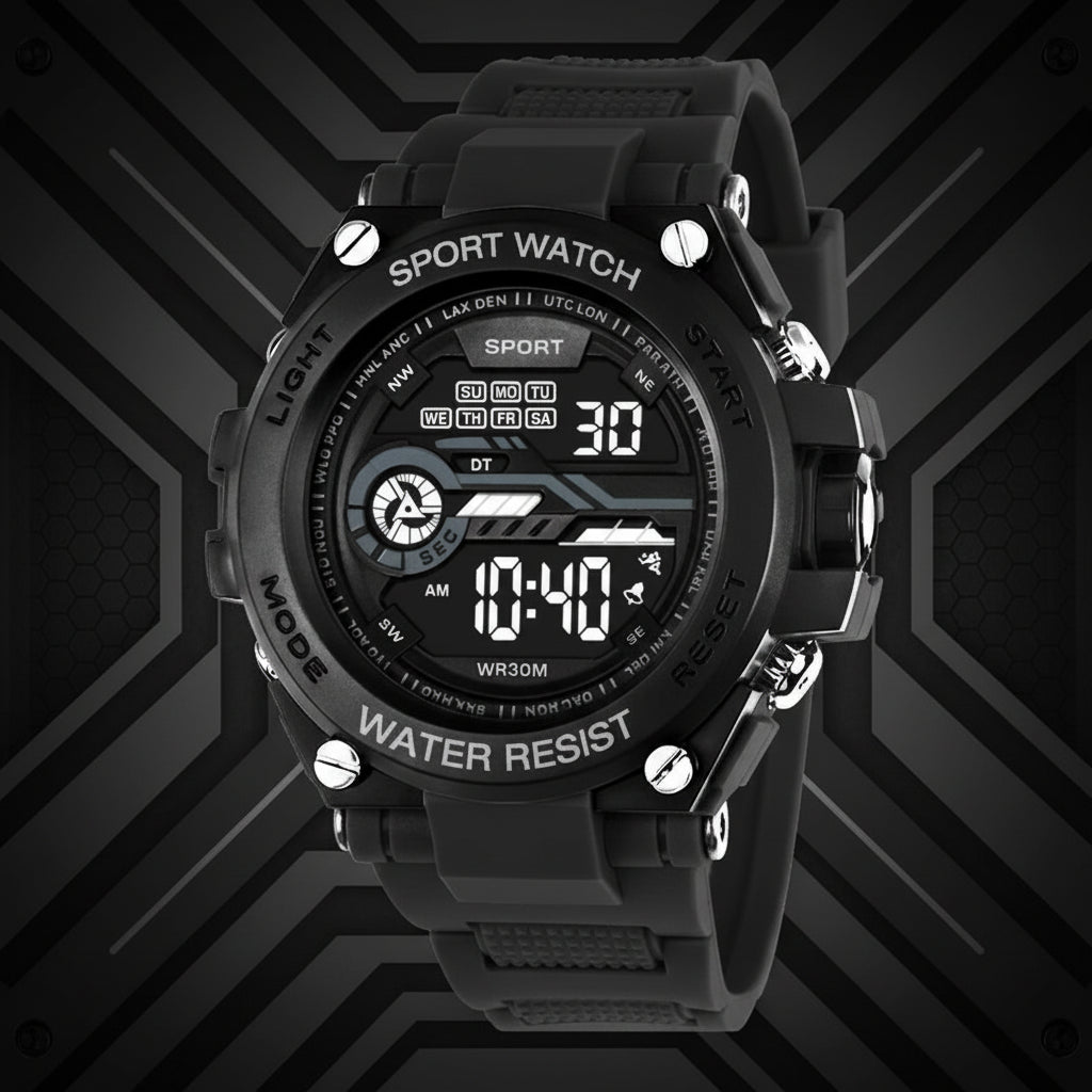 TacticalEdge – Montre Tactique Homme LED Étanche | Sport & Militaire