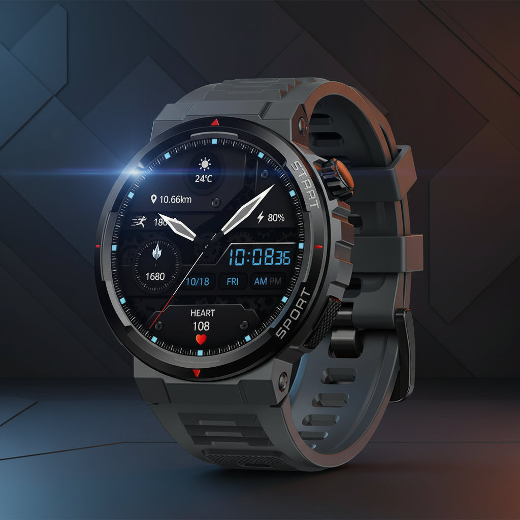 Montre Connectée AMOLED 1,43″ avec Appels Bluetooth – TacticalEdge