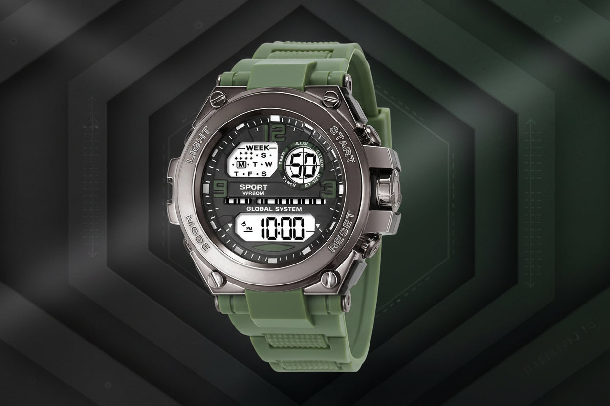 Montre Homme Sportive Multifonctions Outdoor LED - TacticalEdge