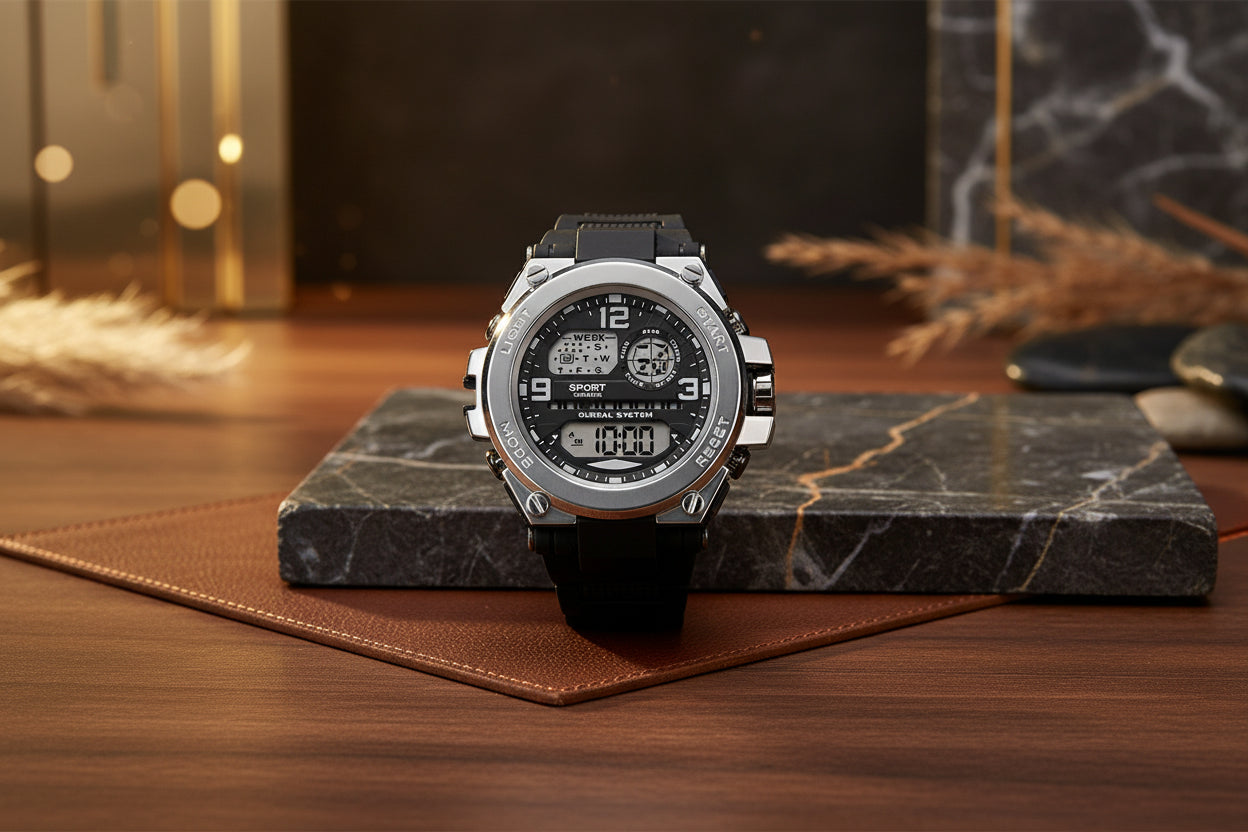 Montre Homme Sportive Multifonctions Outdoor LED - TacticalEdge