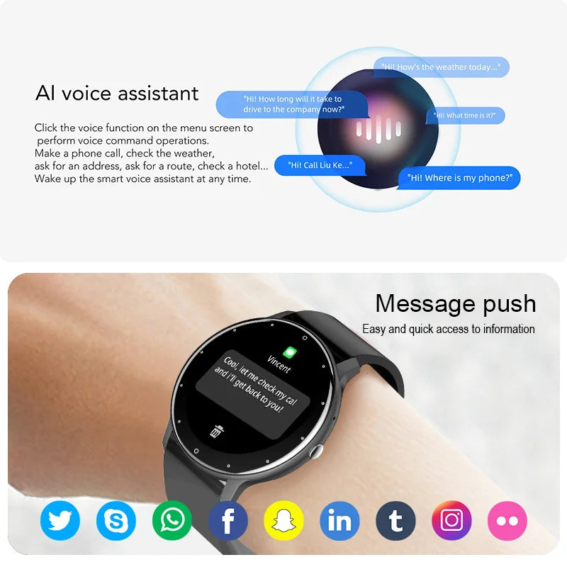 TacticalEdge — SmartWatch Femme Full Touch